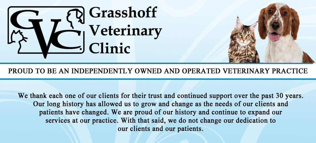 Grasshoff Veterinary Clinic, serving the communities of Spring, Cypress, Tomball, and the general NW Houston area since 1989. 